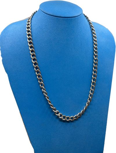 Cuban curb chain solid silver