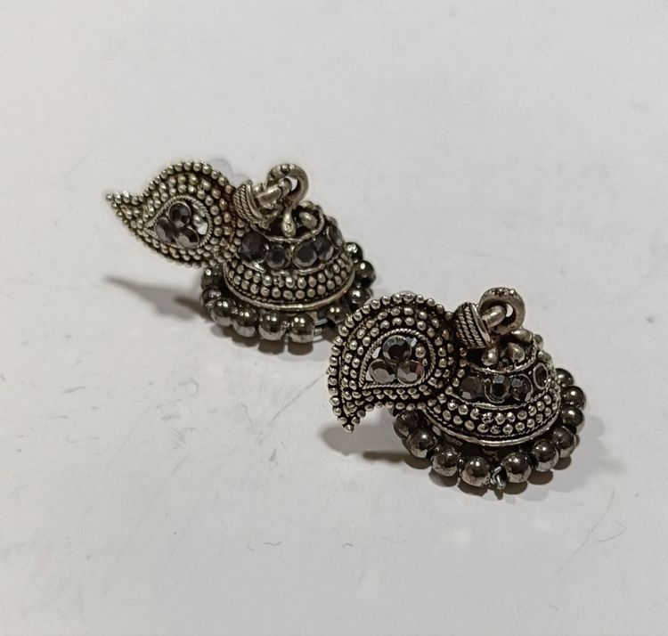 Silver-Tone Stud Earrings image 2