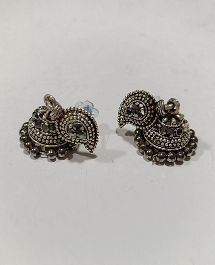 Silver-Tone Stud Earrings image 8