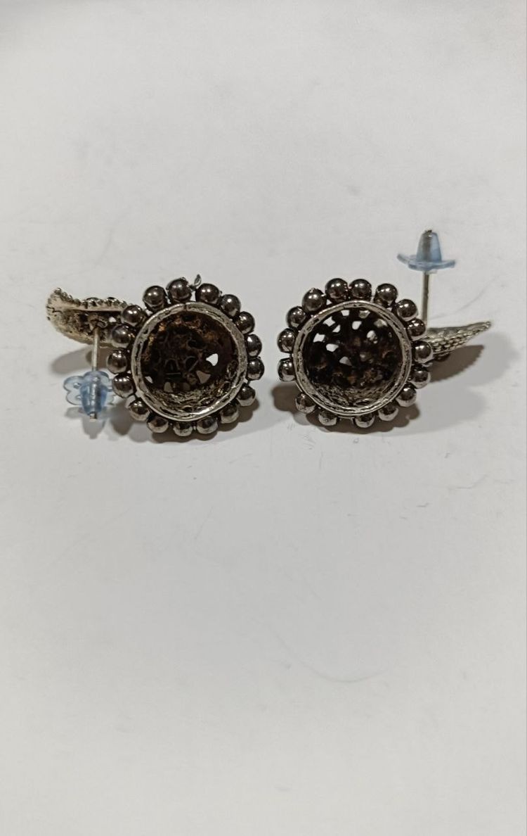 Silver-Tone Stud Earrings image 6