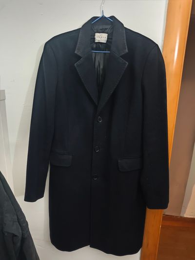 Sandro Black Overcoat