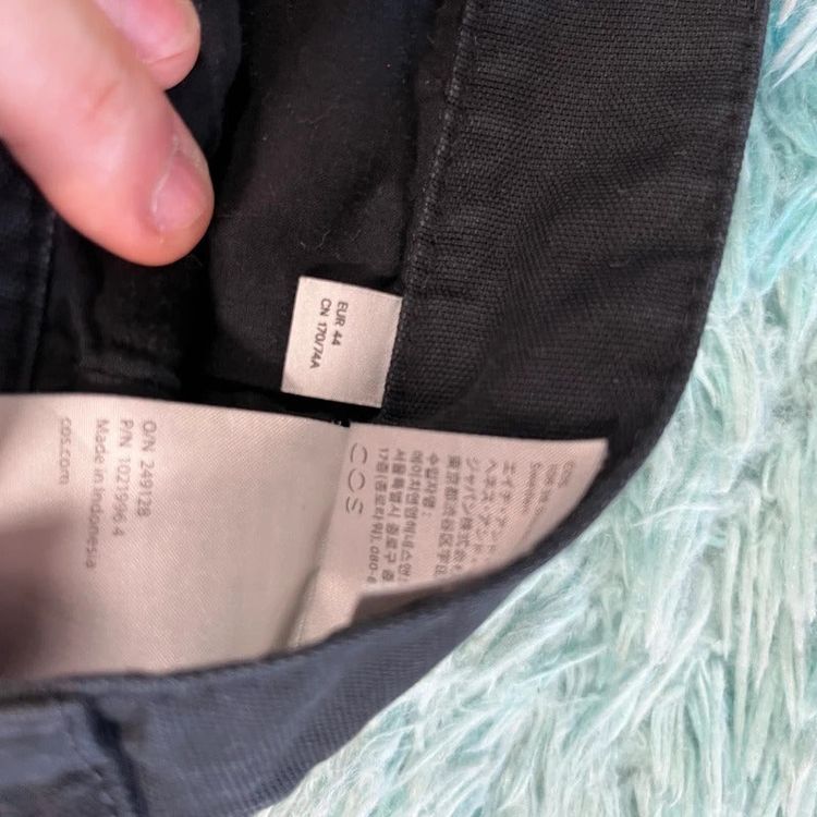 Black COS Cargo Trousers - Size 16 image 4