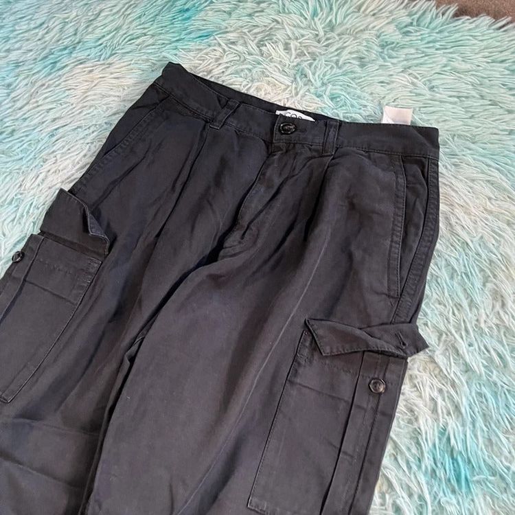 Black COS Cargo Trousers - Size 16 image 6