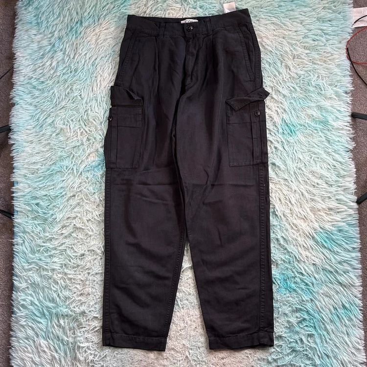 Black COS Cargo Trousers - Size 16 image 1