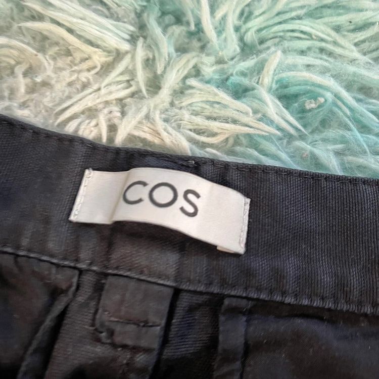 Black COS Cargo Trousers - Size 16 image 3