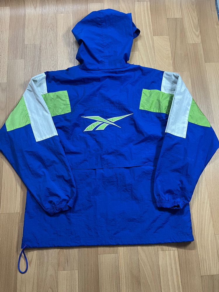 Reebok Blue Hooded Windbreaker Jacket image 2