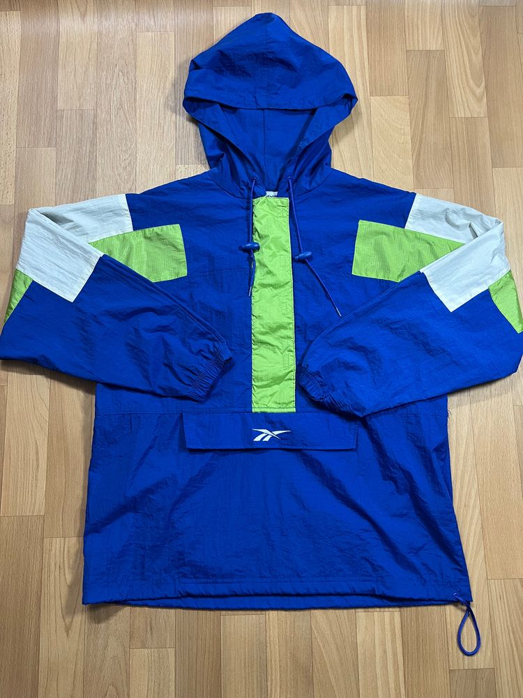 Reebok Blue Hooded Windbreaker Jacket