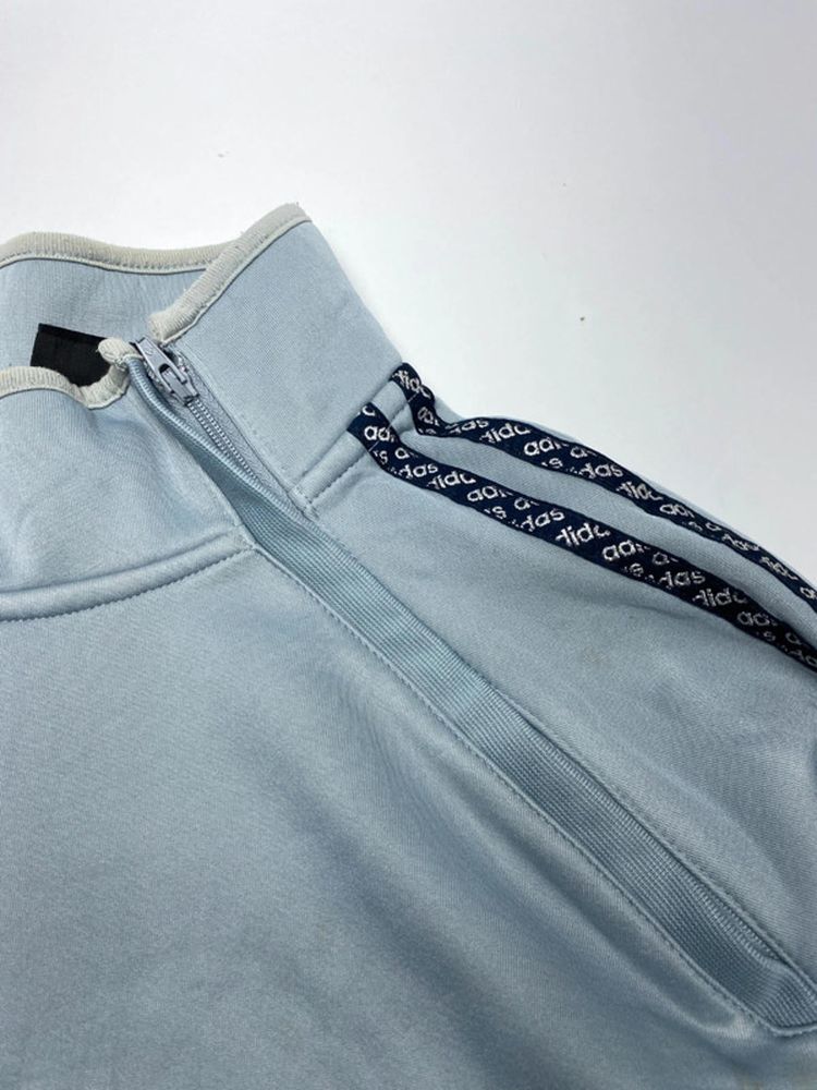 Adidas Vintage 1/4 Mock Neck Training Top – Light Blue image 9