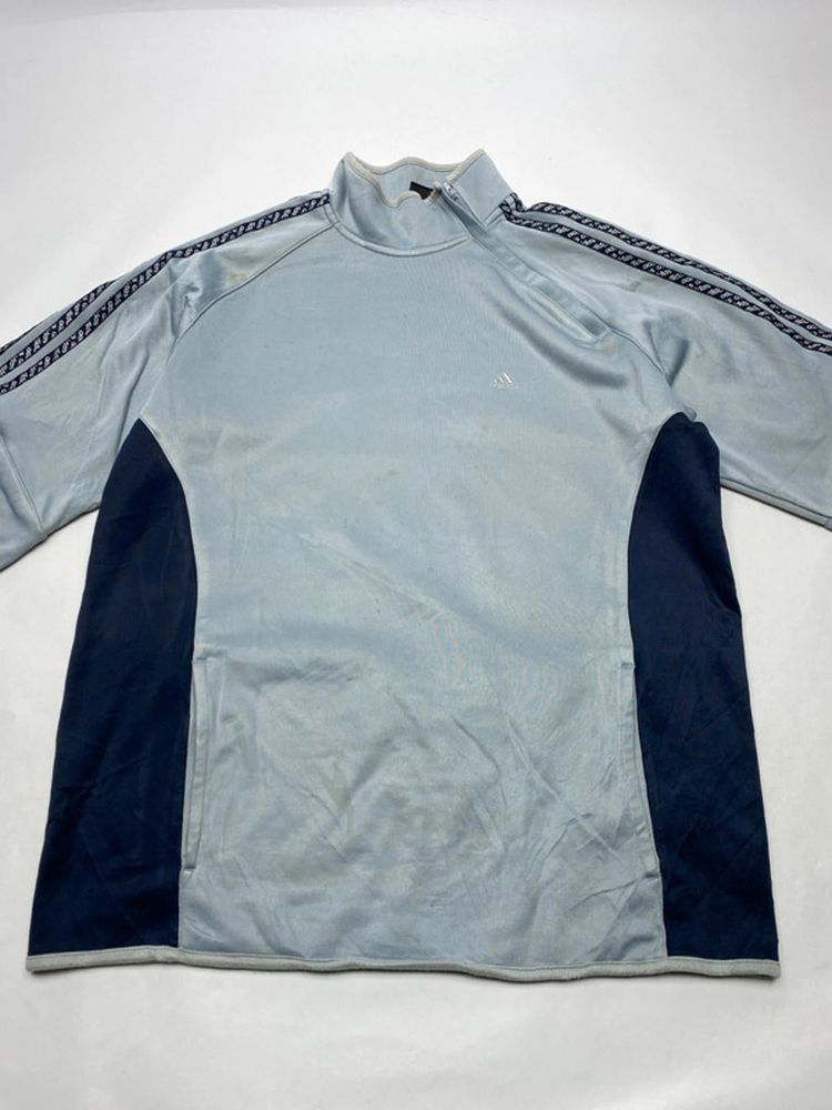 Adidas Vintage 1/4 Mock Neck Training Top – Light Blue image 8