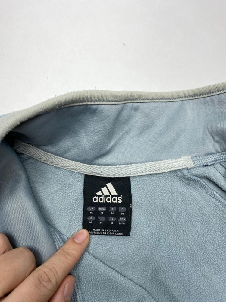 Adidas Vintage 1/4 Mock Neck Training Top – Light Blue image 6