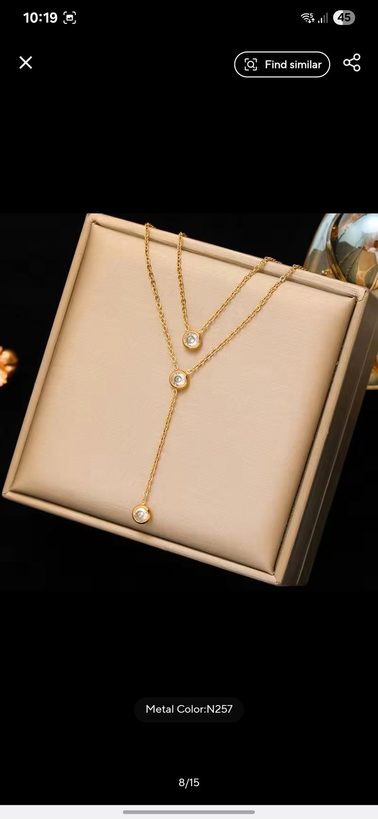 Gold Layered Necklace With Round Pendants