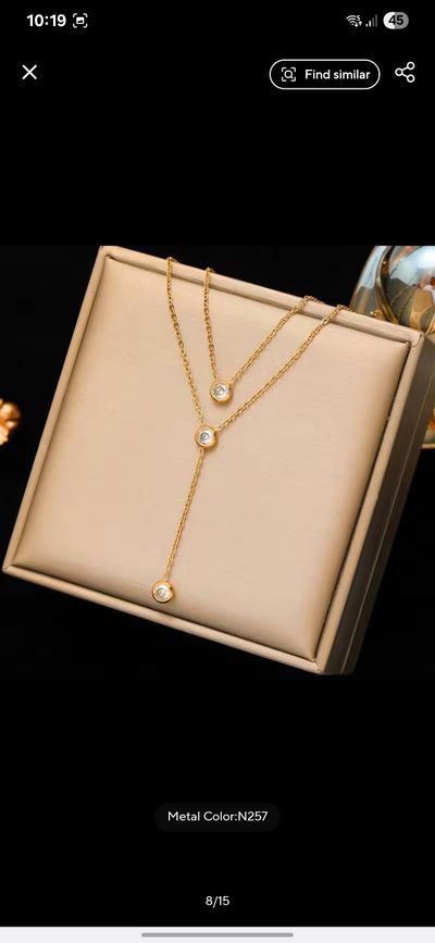 Gold Layered Necklace With Round Pendants