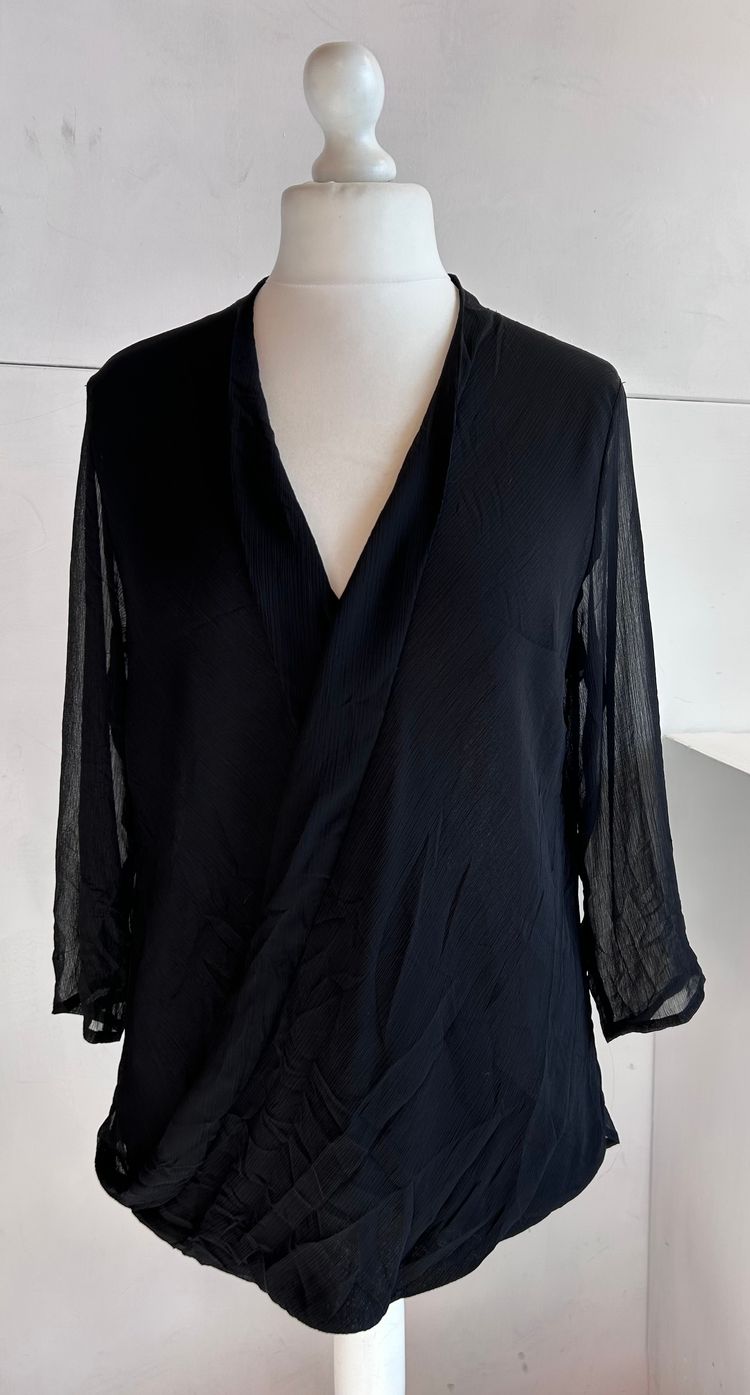 Banana Republic Banana Republic Black Sheer Blouse product image