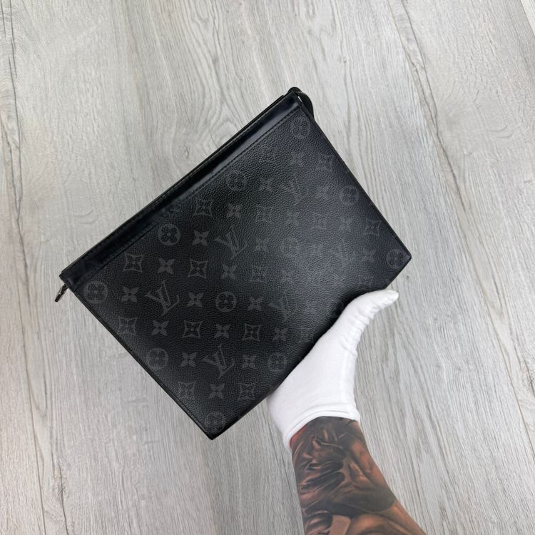 Louis Vuitton Graphite / Black Monogram Pochette Clutch Bag imagen 7