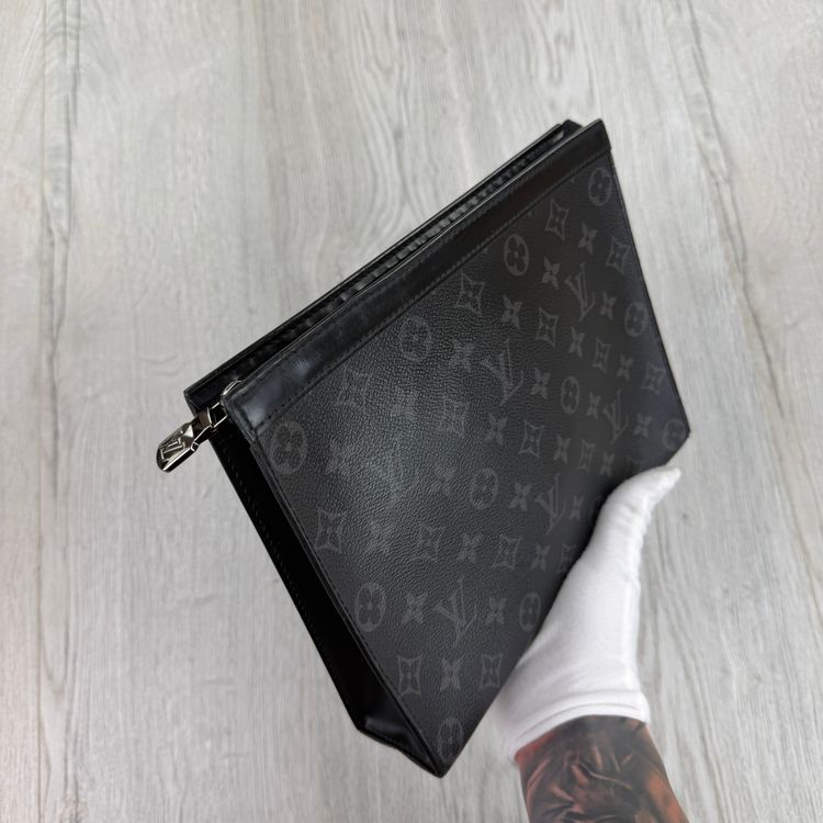 Louis Vuitton Graphite / Black Monogram Pochette Clutch Bag imagen 6