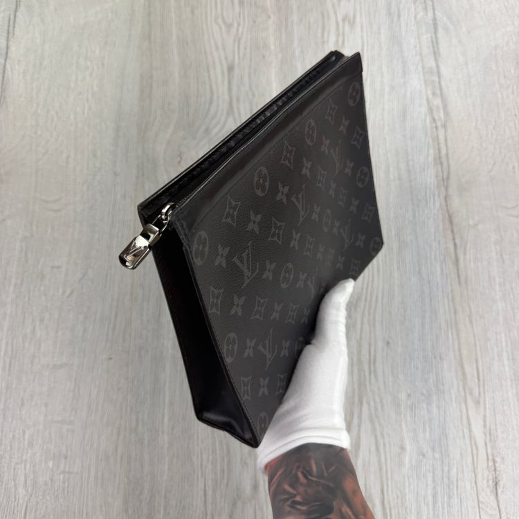 Louis Vuitton Graphite / Black Monogram Pochette Clutch Bag imagen 4