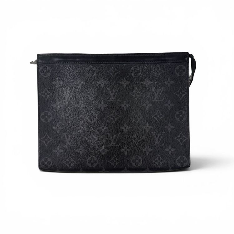 Louis Vuitton Graphite / Black Monogram Pochette Clutch Bag image 1