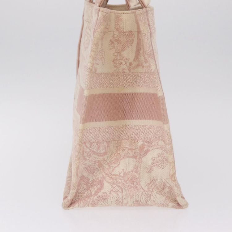 Christian Dior Book Tote Bag Canvas Pink Auth 211809V - Jerrillo image 5