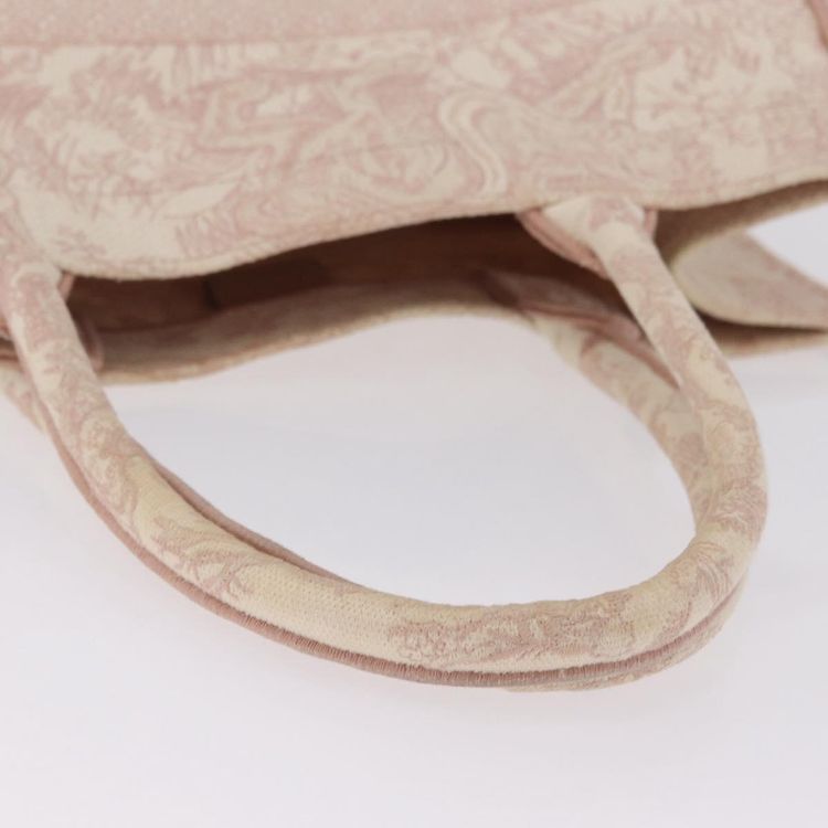 Christian Dior Book Tote Bag Canvas Pink Auth 211809V - Jerrillo image 9