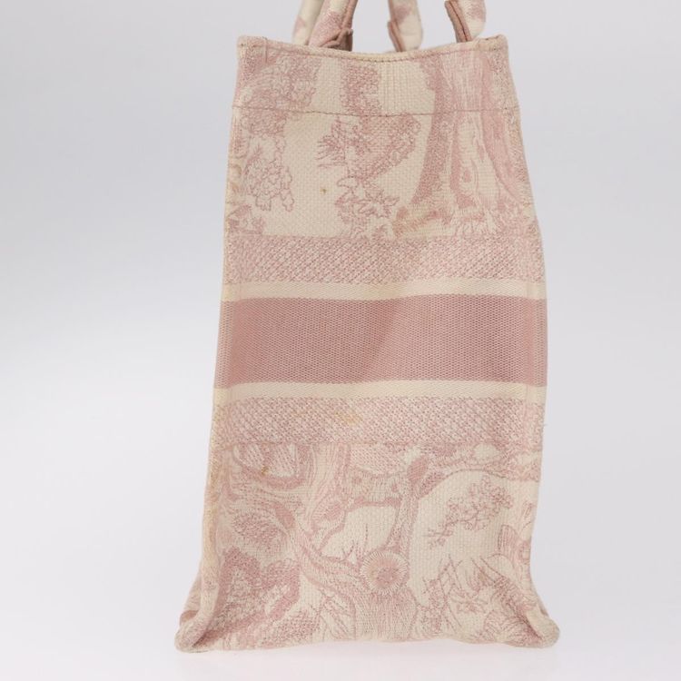 Christian Dior Book Tote Bag Canvas Pink Auth 211809V - Jerrillo image 6