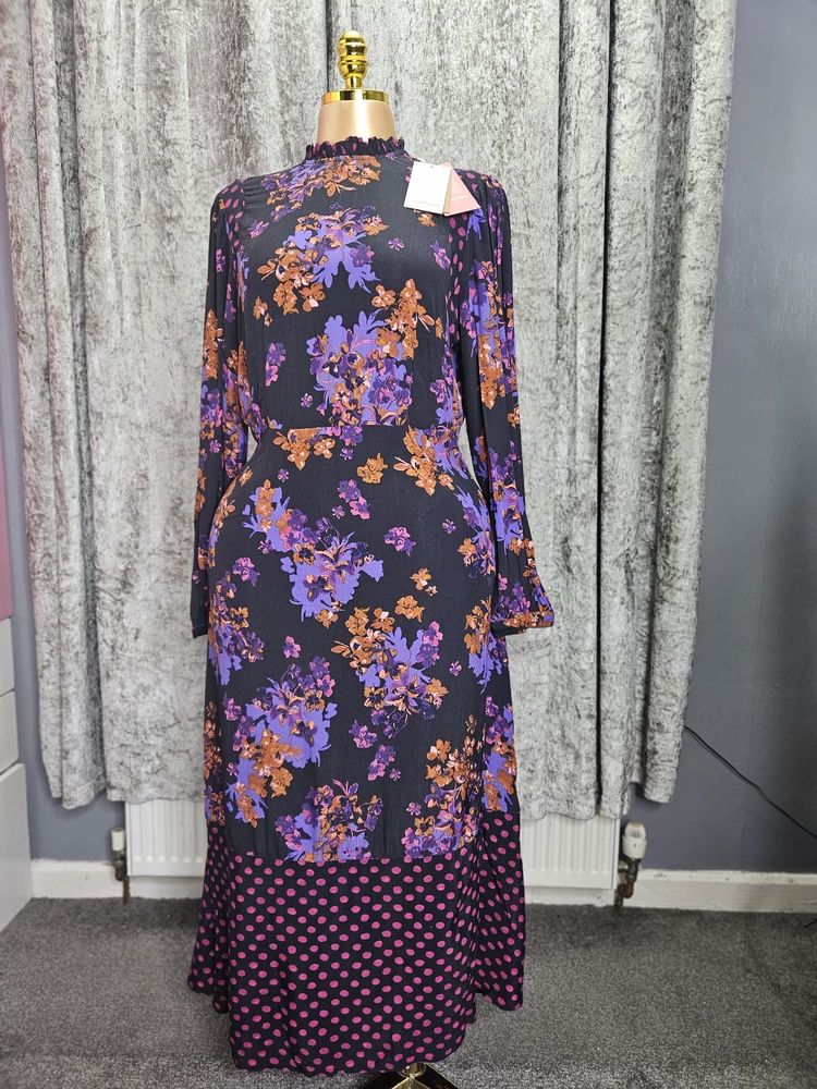 Monsoon Floral Long Sleeve Dress