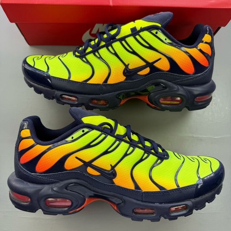 Immagine di Nike Air Max Plus TN UK 11 Lemon Venom Hyper Crimson Mens Trainers DM0032-701 7