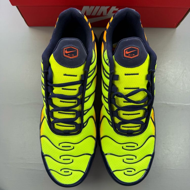 Immagine di Nike Air Max Plus TN UK 11 Lemon Venom Hyper Crimson Mens Trainers DM0032-701 2