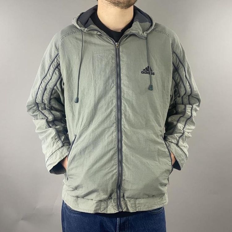 Adidas grey vinatge jacket image 4