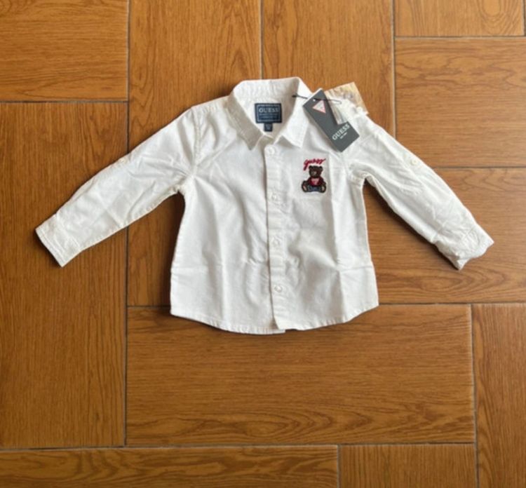 Guess Camicia bambino 18 Mesi Guess Kids White Button-Up Shirt With Bear Embroidery product image