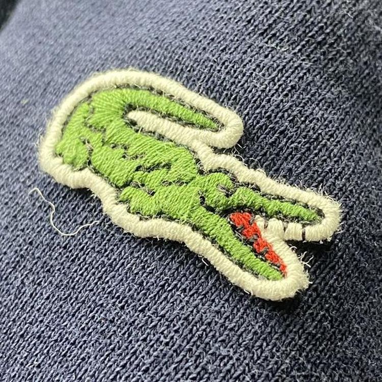 Lacoste Navy Lacoste tracksuit bottoms, with green embroidered croc on the leg and a drawstring adjustable w product image