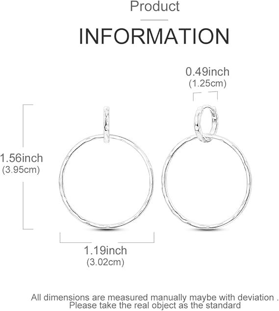 Silver Hoop Earrings image 3