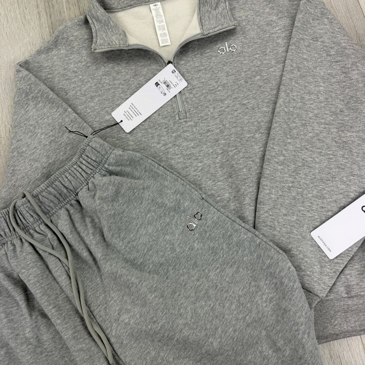 Alo Men’s Grey Full Tracksuit Relaxed Fit 7