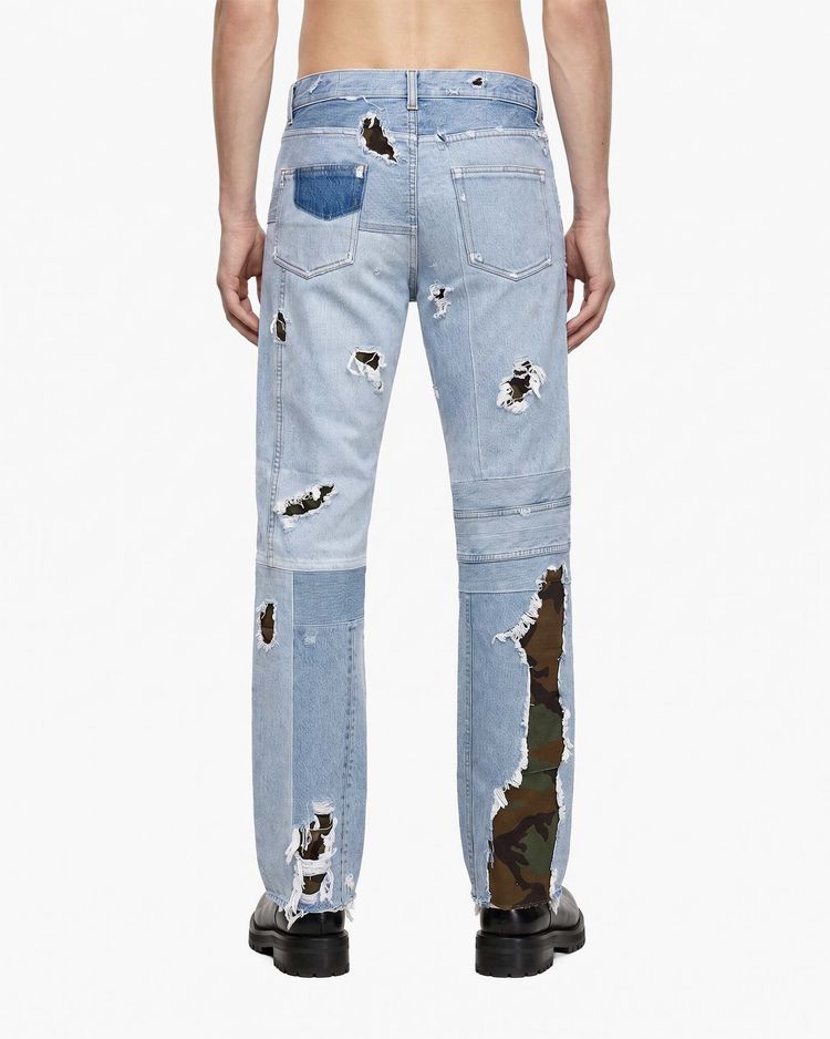 Patchwork Camo Paneled Straight Jeans image 4