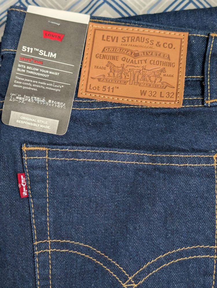 Levi'S 511 Slim Fit Jeans Rinse Wash Blue W32 L32