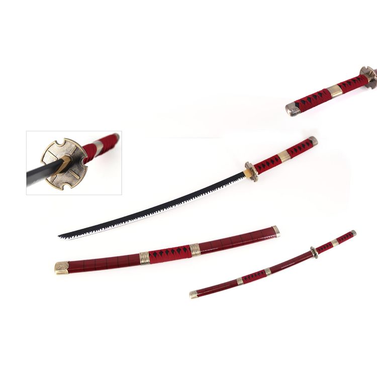 One Piece Sword Roronoa Zoro Sandai Kitetsu V.2 Katana Wooden Cosplay Sword imagen 3