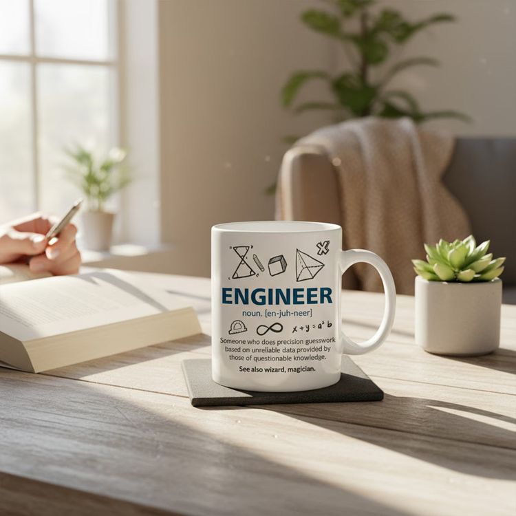 Funny Engineer Definition Sarcastic Ceramic Coffee Mug – Humorous Engineering & Tech Professional Novelty Cup (M1085) image 5