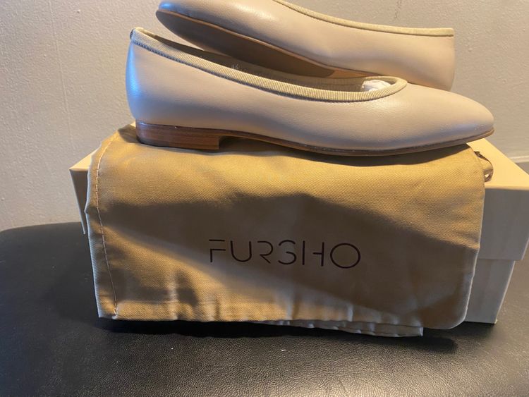Fursho Beige Ballet Flats