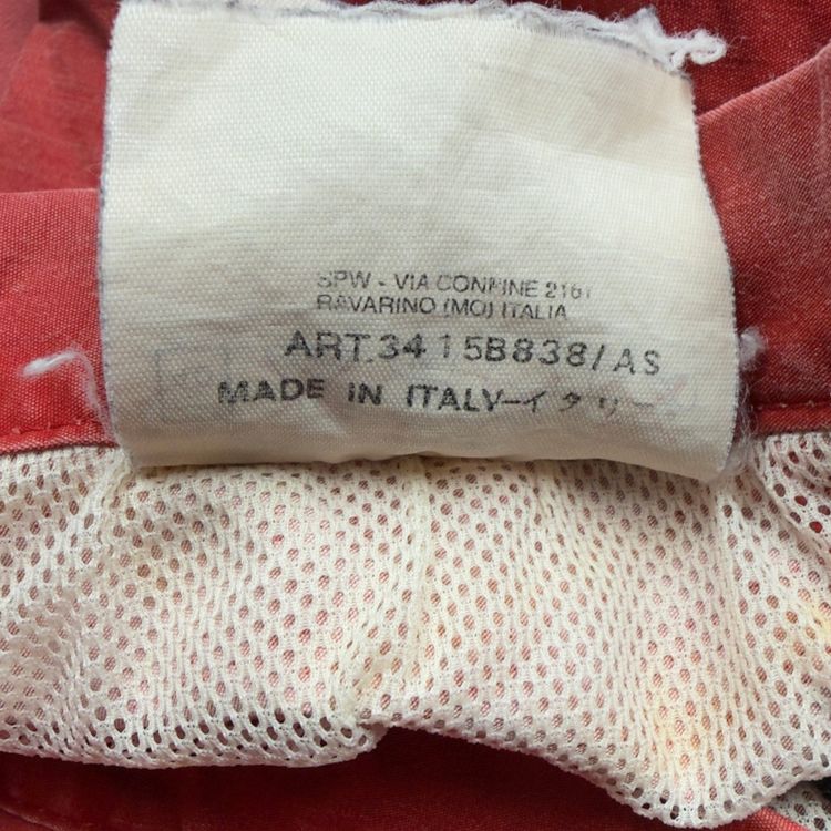 S/S 01 Stone Island Bleach Dyed Swim Shorts - Red 4