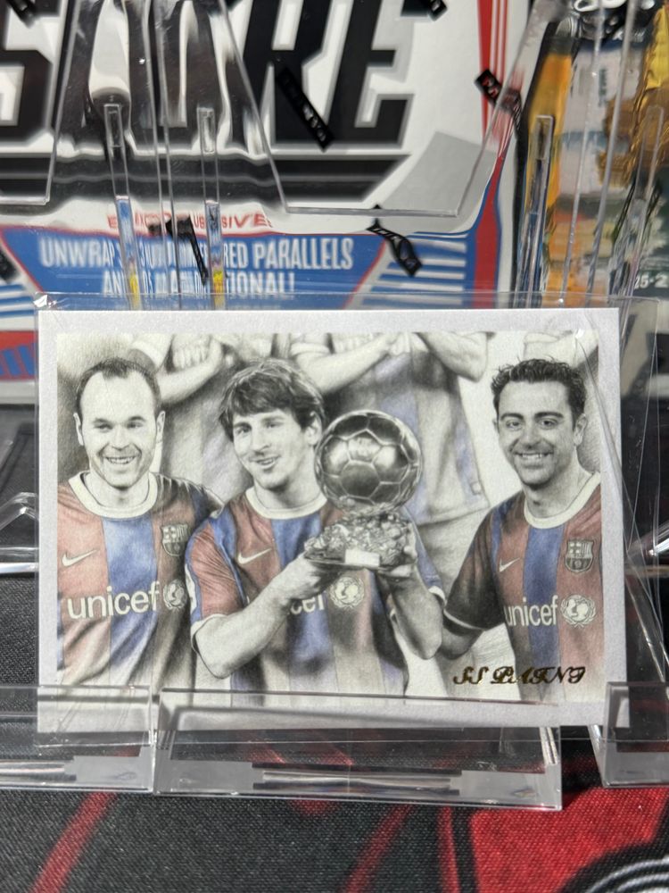 Black And White Soccer Trading Card