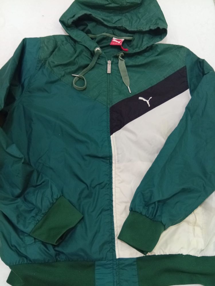 Puma Puma green and white hooded jacket product image