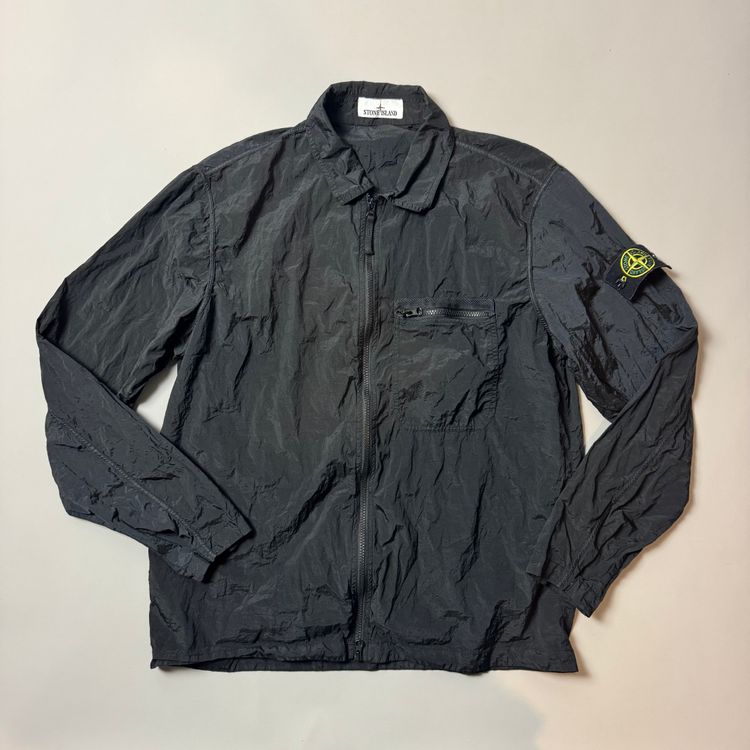 Stone Island Black Nylon Metal Shimmer Overshirt - XL