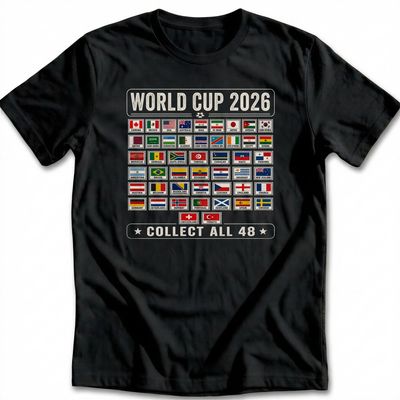 Passport Stamp Style Football T-Shirt US 3