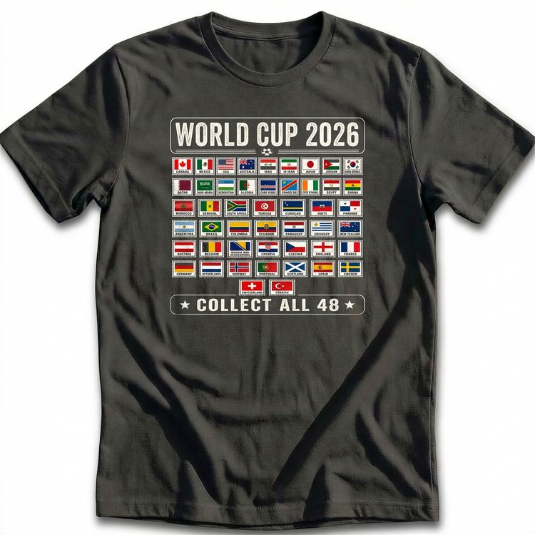 Passport Stamp Style Football T-Shirt US 5