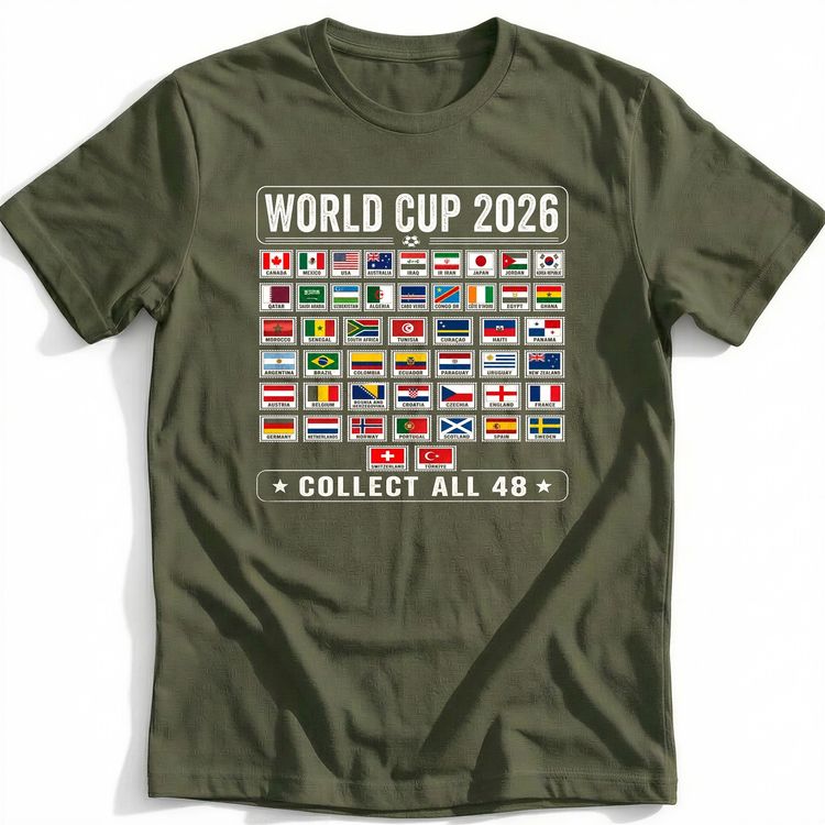 Passport Stamp Style Football T-Shirt US 4