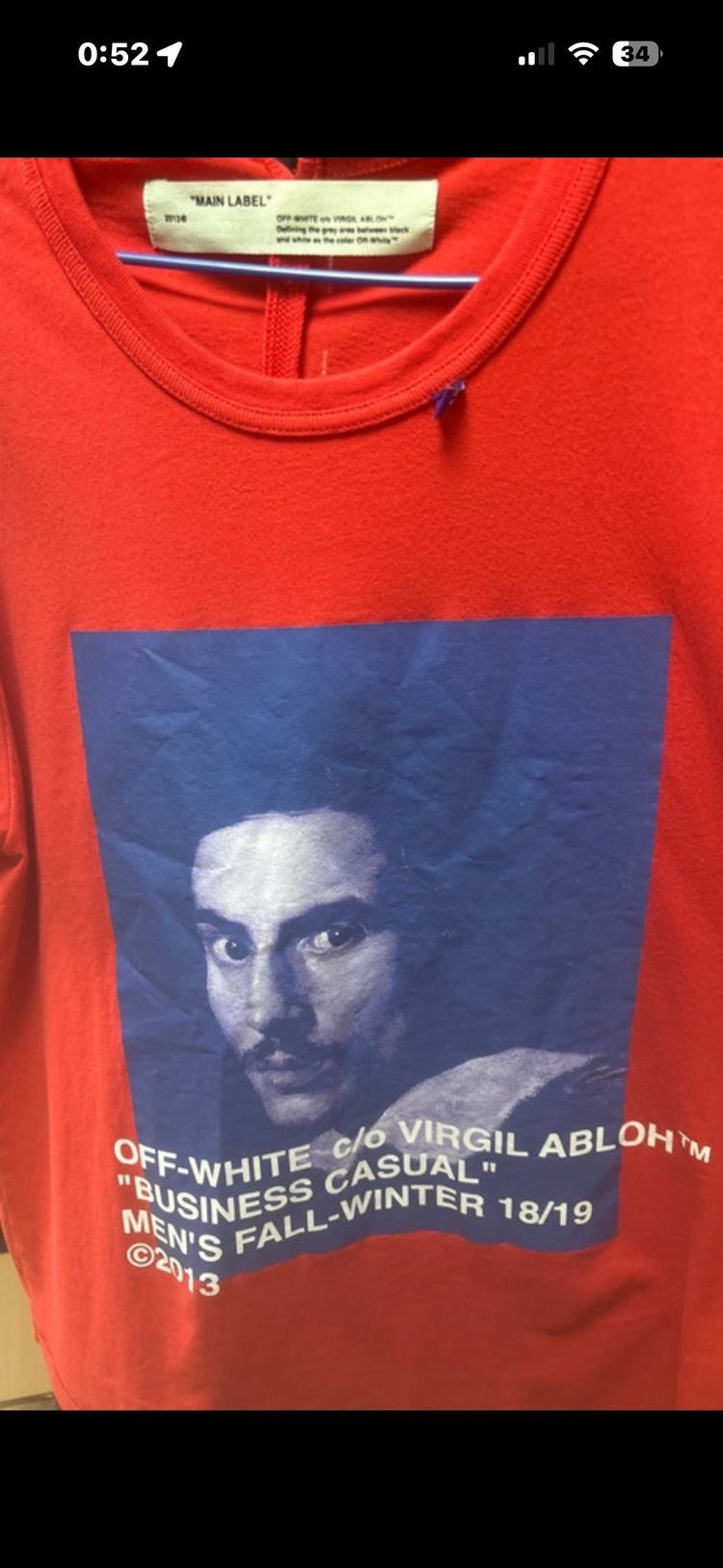 Off-White Red Graphic T-Shirt 3