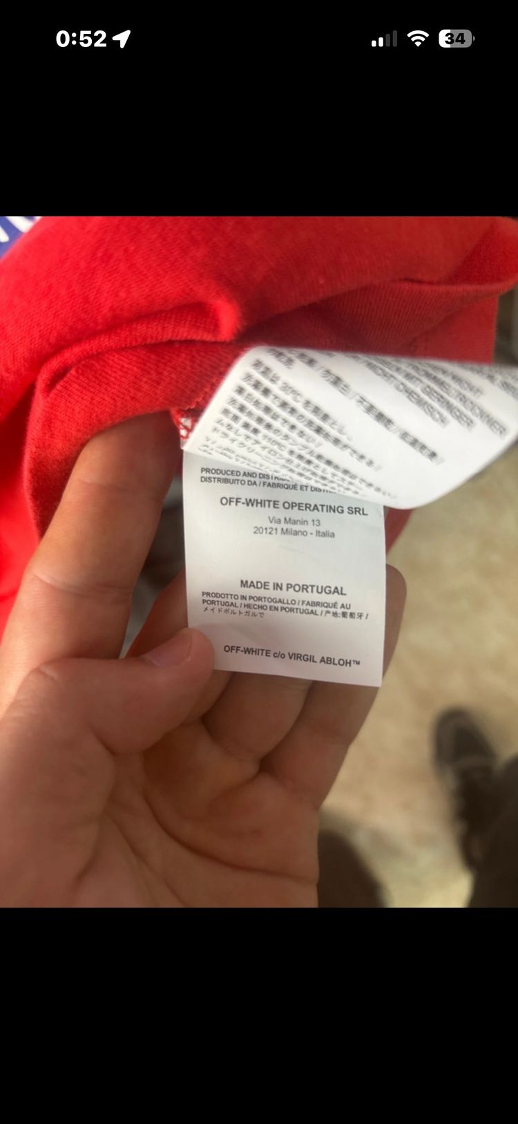Off-White Red Graphic T-Shirt 5