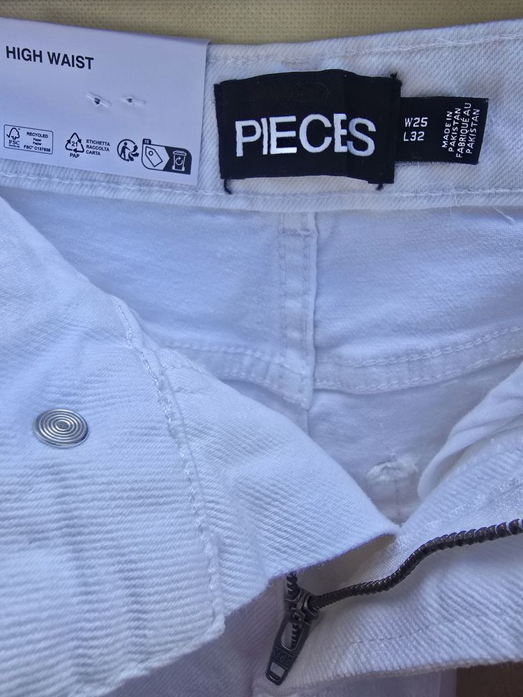 Pieces High Waist Wide Jeans image 4