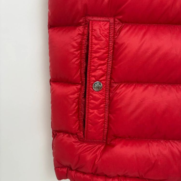 Moncler Gers Red Down Hooded Gilet Vest - 1 imagen 7