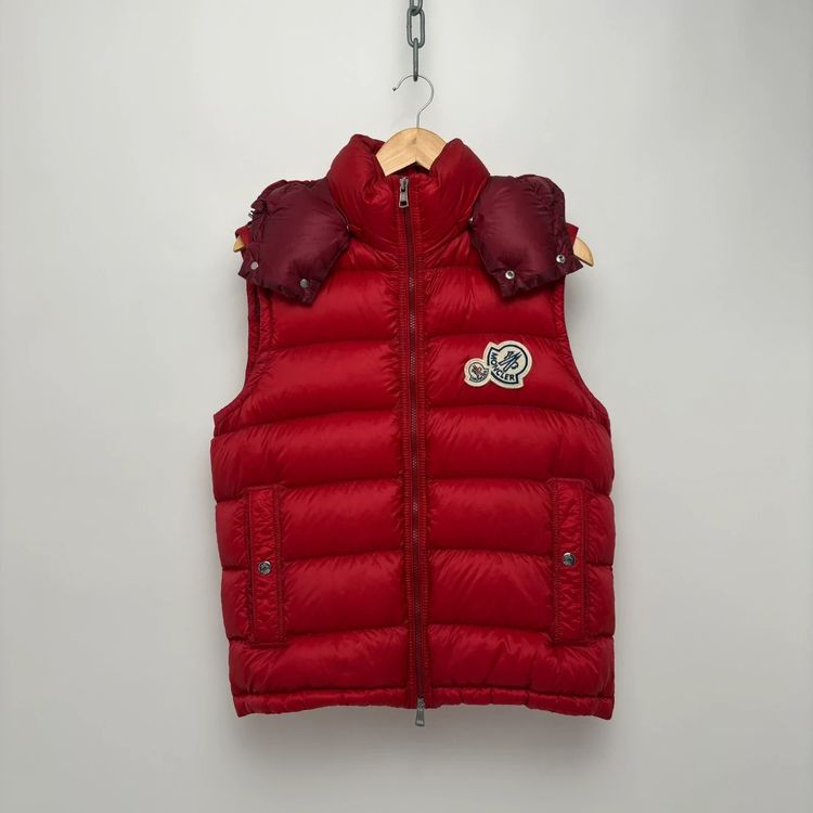 Moncler Gers Red Down Hooded Gilet Vest - 1 image 1