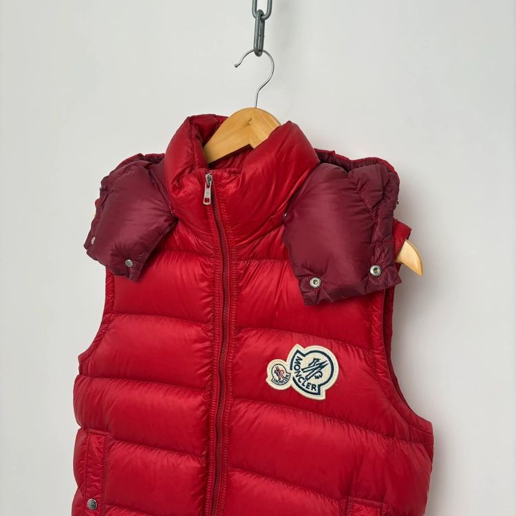 Moncler Gers Red Down Hooded Gilet Vest - 1 imagen 3